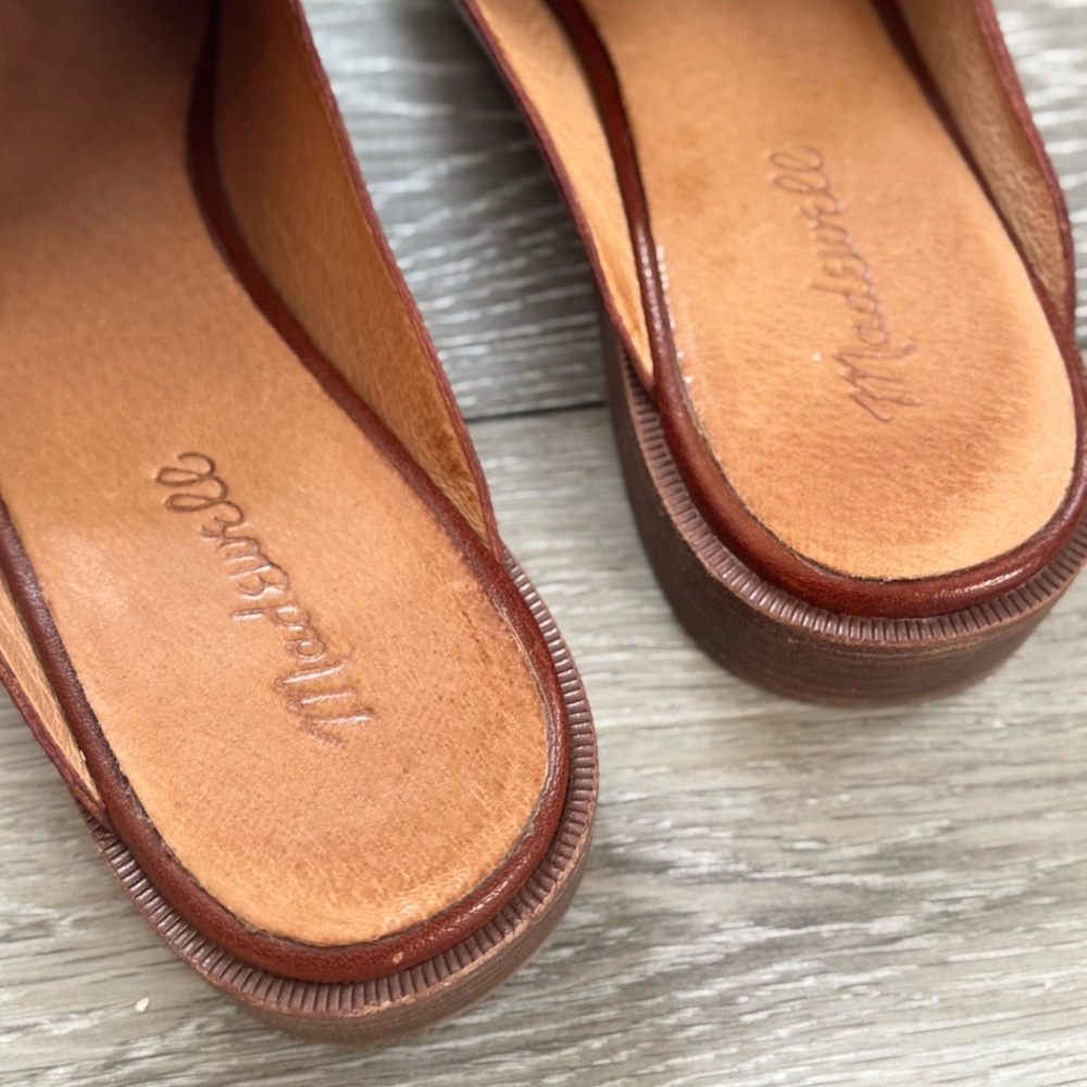 Madewell The Frances Leather Mule Slip On Sz 10 - Picture 7 of 8
